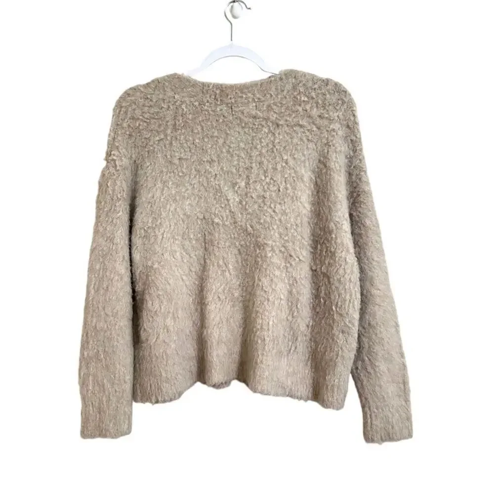 Anthropologie Maeve Merino Wool‎ Blend V Neck Sweater Women's XS Beige
